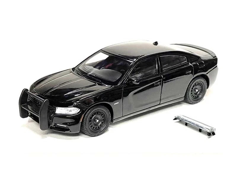 2016 Dodge Charger R/T Police Pursuit Black Diecast 1:24 Scale Model 24079BKPOL