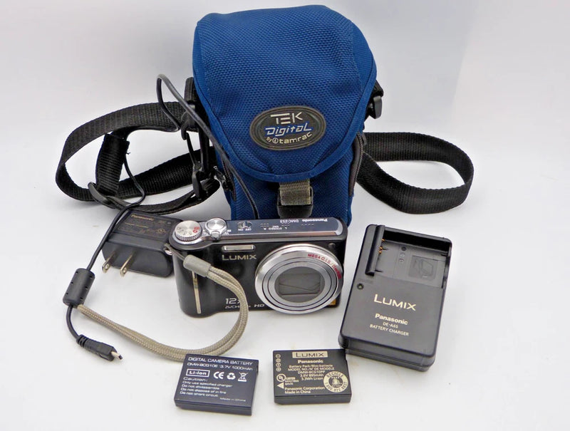 Panasonic Lumix DMC-ZS3 12x Leica Zoom Digital Camera Bundle, Tested, Works 6 pc