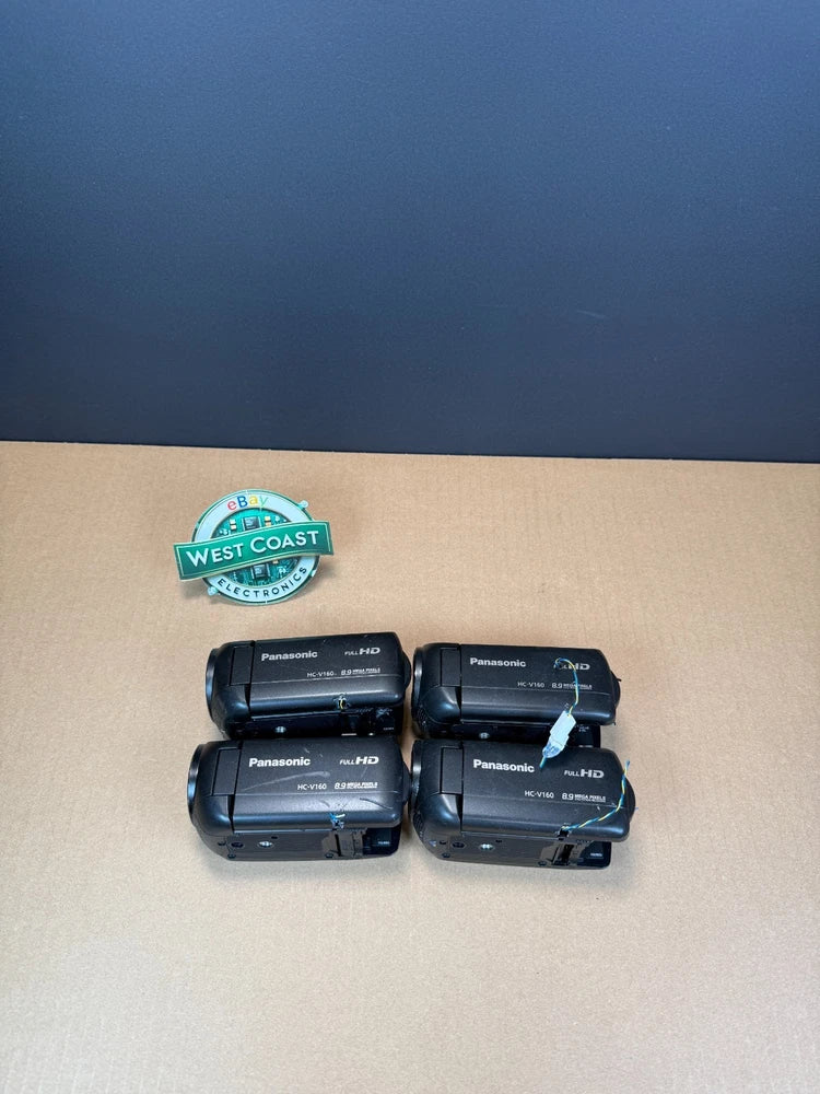 Lot of 4 Panasonic HC-V160 8.9 Mega Pixels 77x i.Zoom Black Camcorders READ!!!