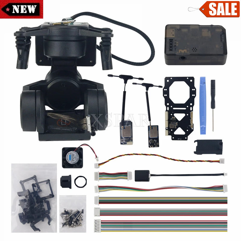 C-20T 3-Axis FPV Gimbal PTZ+USB Debugging Module for DJI O3+Headtraker Module