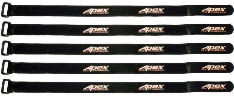Apex RC Products 20mm X 400mm Lipo Battery / Camera Straps - 5 Pack #3052 Battery