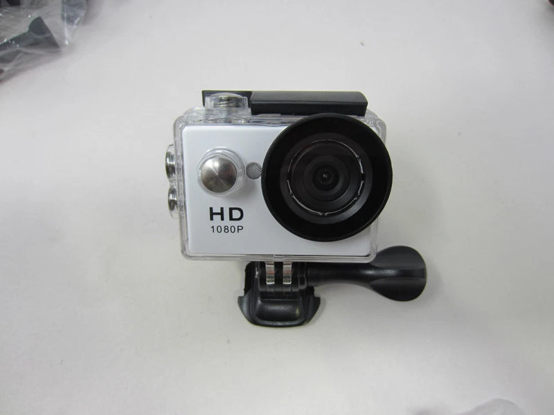 Underwater Action Camera W/ Memory Card & GoPro Compatible Accessories White