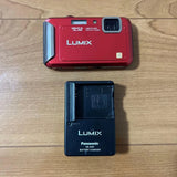 Panasonic DMC-FT20 Digital Camera Red Compact Tested Good Condition