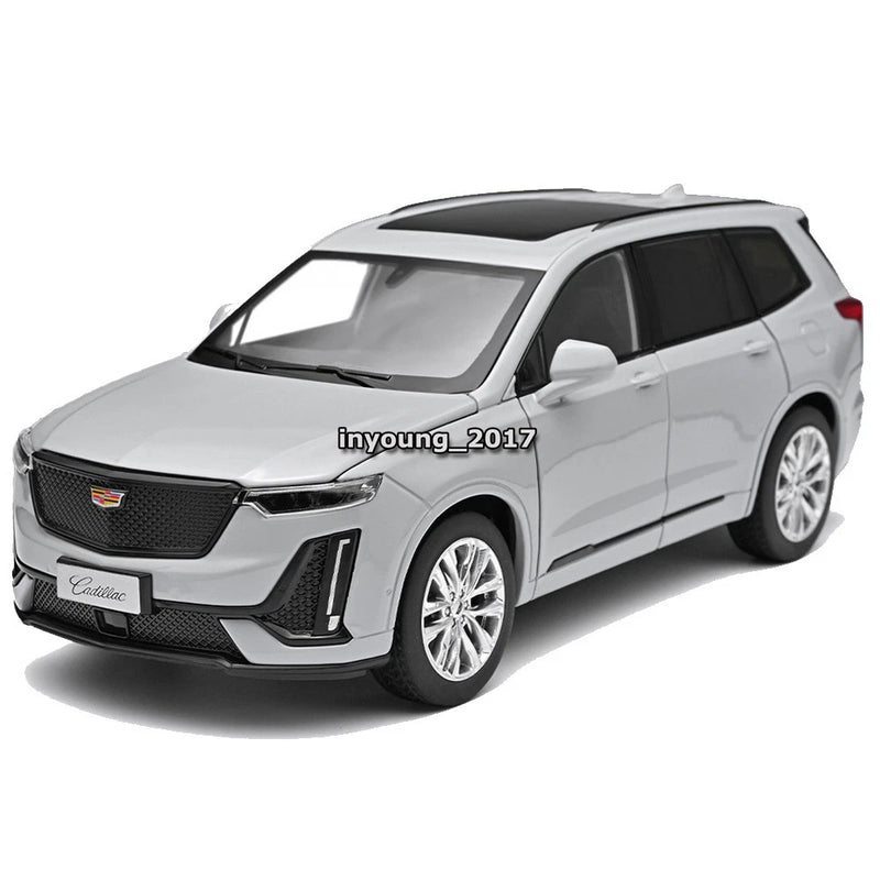 1/24 XT6 2023 SUV Model Car Metal Diecast Toy Cars Toys for Boys Kids Gifts Gray Battery