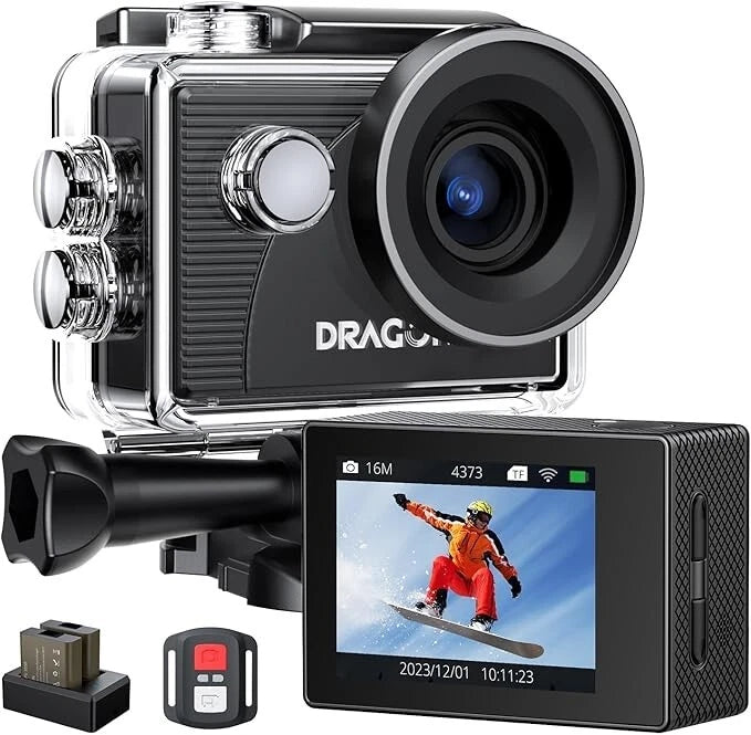 Dragon Touch 4K Underwater HD Action Camera, Vision 3