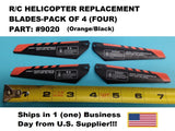 R/C HELICOPTER SPARE BLADES 9020 Orange/Black