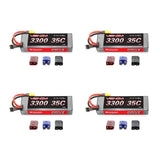 Venom 35C 3S 3300mAh 11.1V LiPo Hard Case Battery with UNI Plug x4 Packs