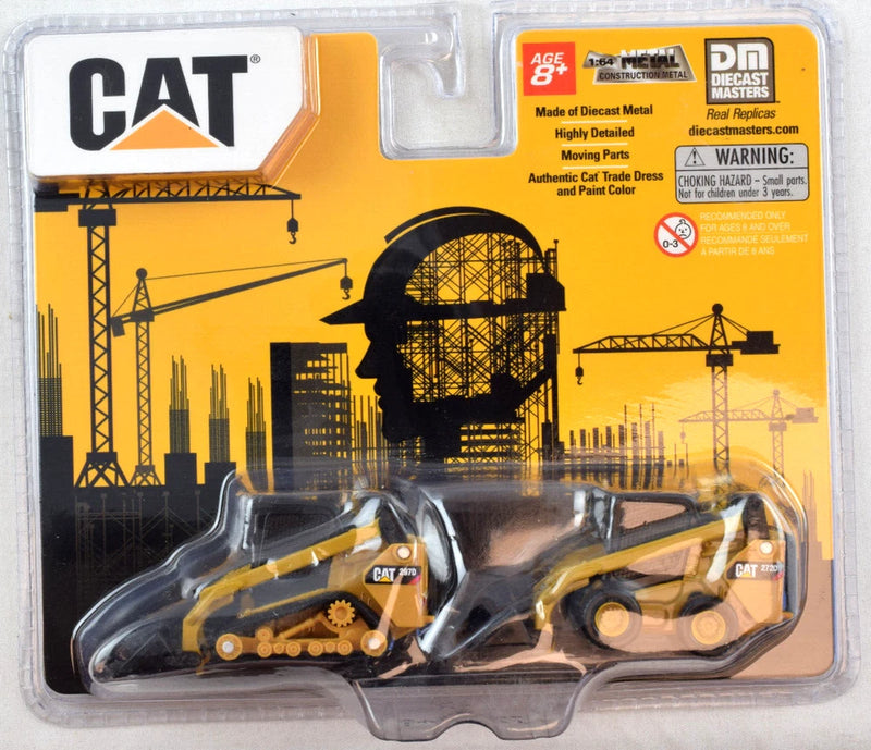 Diecast Masters CAT 272D2 Skid Steer & 297D2 Track Loader 1:64 Model Set 84647CS