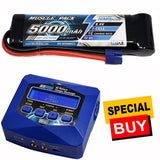 NHX Muscle Pack 8.4V 5000mAh 7-Cell Nimh Battery w/ EC3 / EZPRO AC Charger Battery