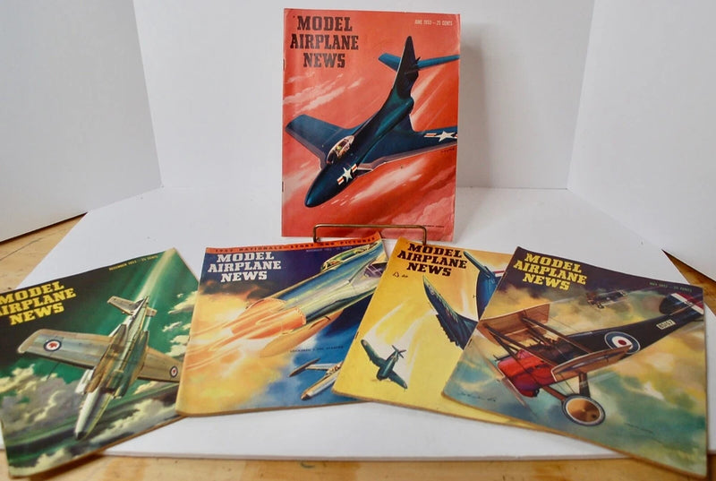 Vintage- Lot of 5 Model Airplane News- 1952-53