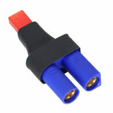 EC5 to JST female battery adapter, blue dual-pin connector with orange plug