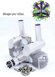 Stinger Pro 125cc Twin RC Plane 2Stroke Gas Engine With Exhaust Hobby Bolts RCGF