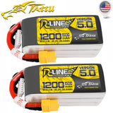 2X Tattu R-Line 5.0 1200mAh 150C 22.2V 6S Lipo Battery XT60 Plug For FPV Racing Battery