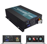 3500W Pure Sine Wave Power Inverter 12/24/48V DC to 120V AC Solar Converter