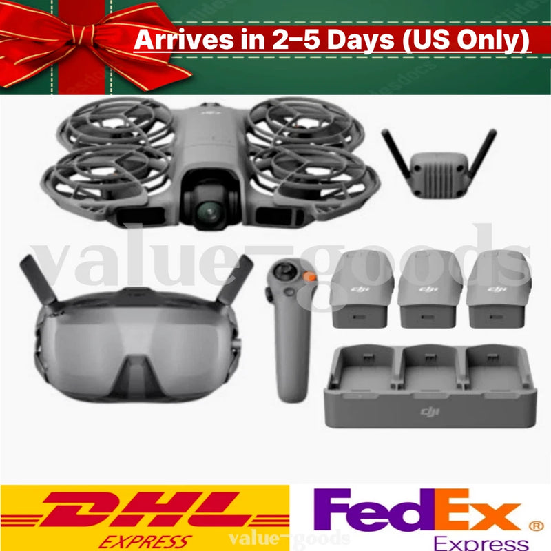 Drone accessory set with propellers and goggles