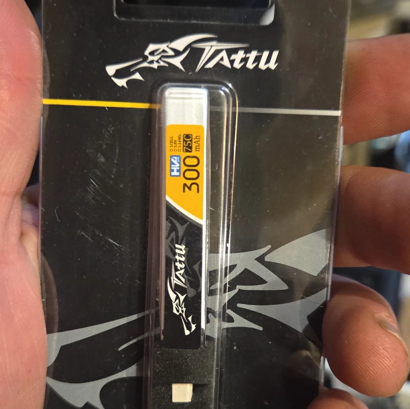 Tattu 1S HV LiPo Battery Pack 300mAh 3.8V for 1:24 Scale 17+ Years Battery