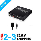 Compact HDMI to AV Composite Converter with Power Adapter - Versatile Use