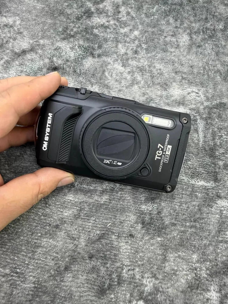OM SYSTEM Tough TG-7 Digital Camera Black 12MP BSI CMOS Sensor English