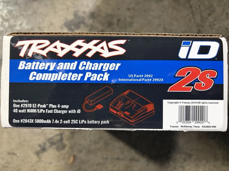Traxxas 2992 Completer Pack 2S Battery/charger Combo NEW