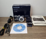 Panasonic Lumix DMC-TZ2 6MP Digital Camera Black CIB (For Parts Or Repair)