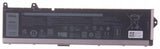 Dell laptop replacement battery pack, rectangular with label and connector contacts