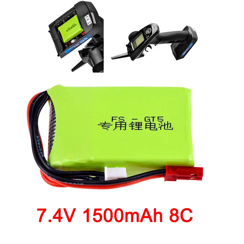 7.4V 1500mAh Lipo Battery for Fuchs GT5 G7P Dumbo X6 X4 X5P HT-6A Remote Control