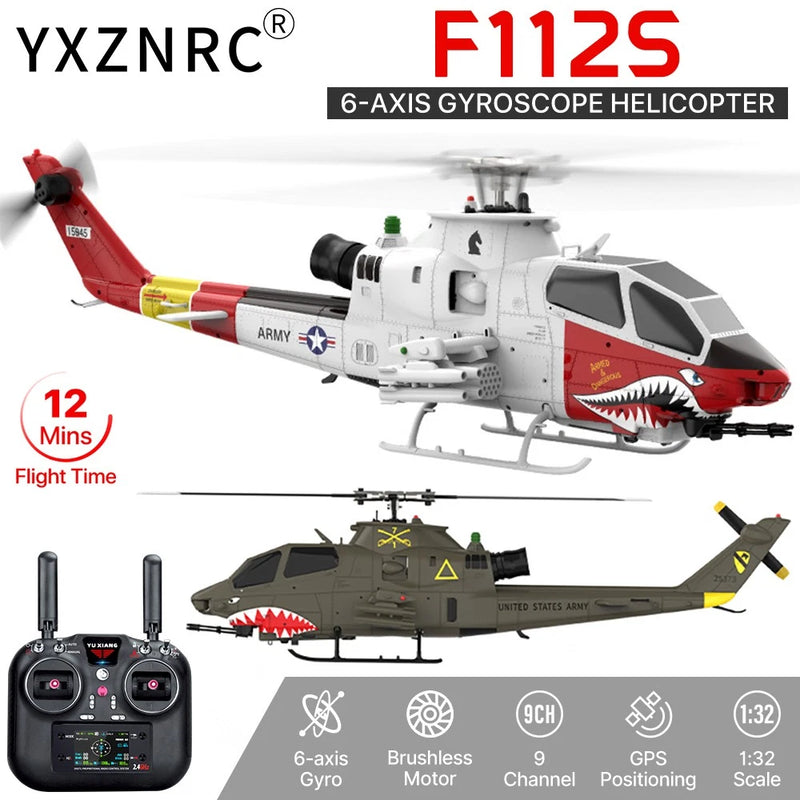 YUXIANG F112S RC Helicopter 9CH 1/32 Gyro GPS Positioning Optical Flow Aircraft