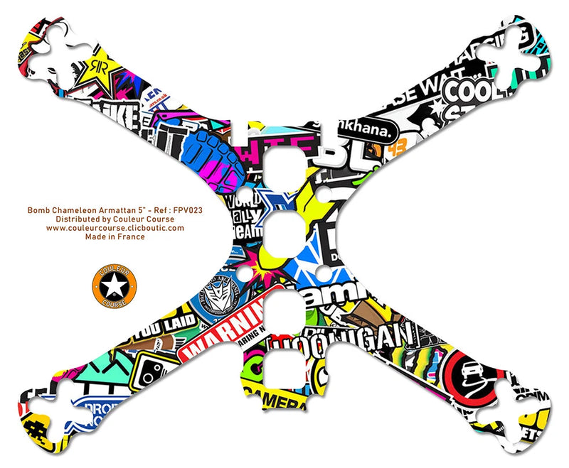 FPV ARMATTAN CHAMELEON Ti 5" FRAME SKIN AUTOCOLLANT STICKER DECO