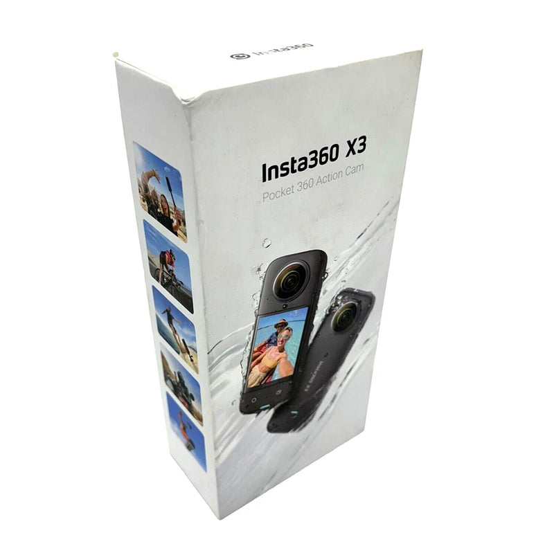 Insta360 X3 Waterproof 72MP Action Camera w/ Case & Accessories -BLACK VG