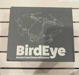 Remote control drone with camera box, BirdEye branding and drone line art