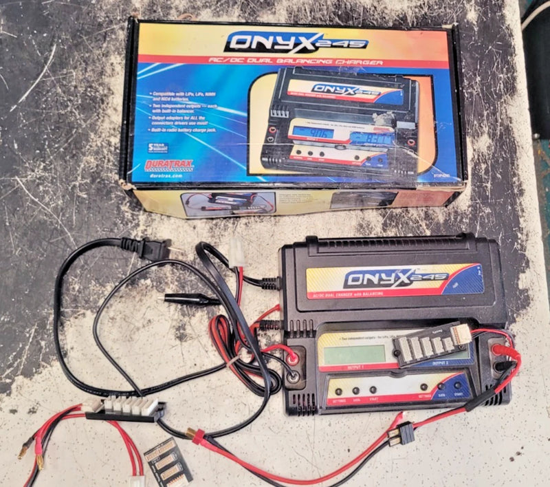 Duratrax Onyx 245 Dual Port AC/DC Dual Balancing Charger DTXP4245 NiCd NiMH LiPo Battery