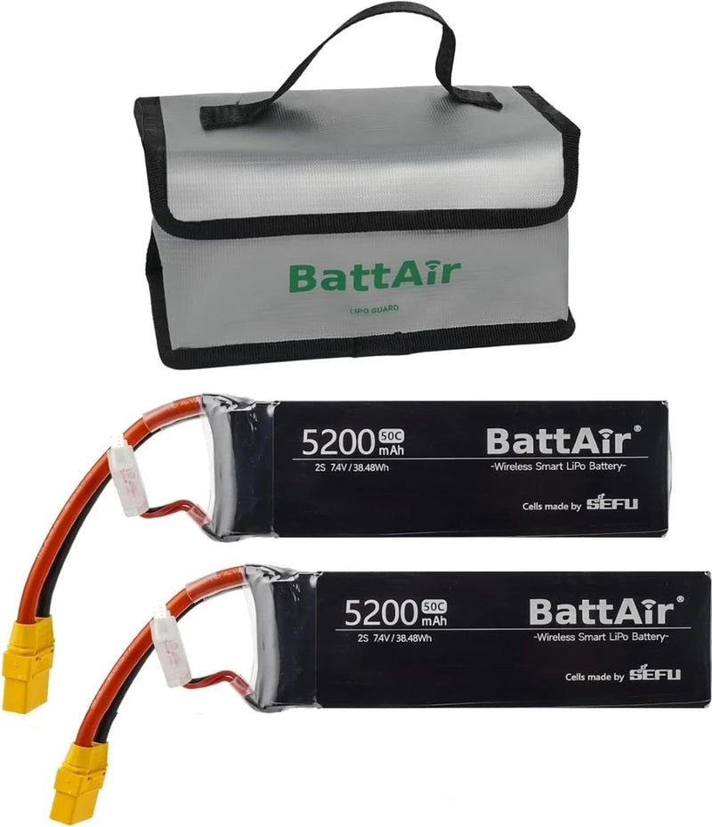 ISDT BattAir 2S 50C 5200mAh XT90 Smart (2) Batteries for RC FPV FREE SHIP! Battery