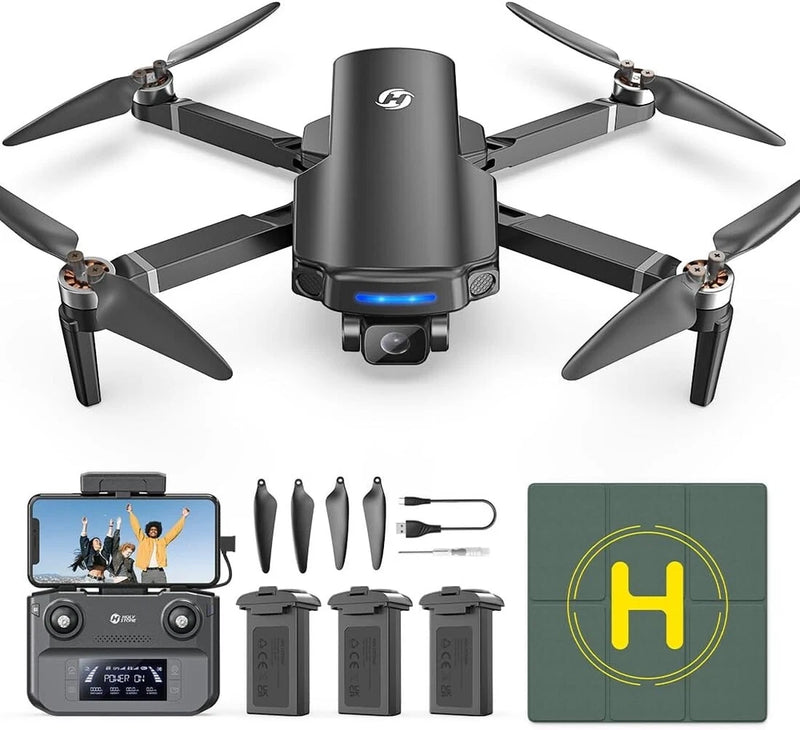 Holy Stone HS360STB Foldable GPS Drone 4K UHD Camera Long Range 3 Batteries RTF