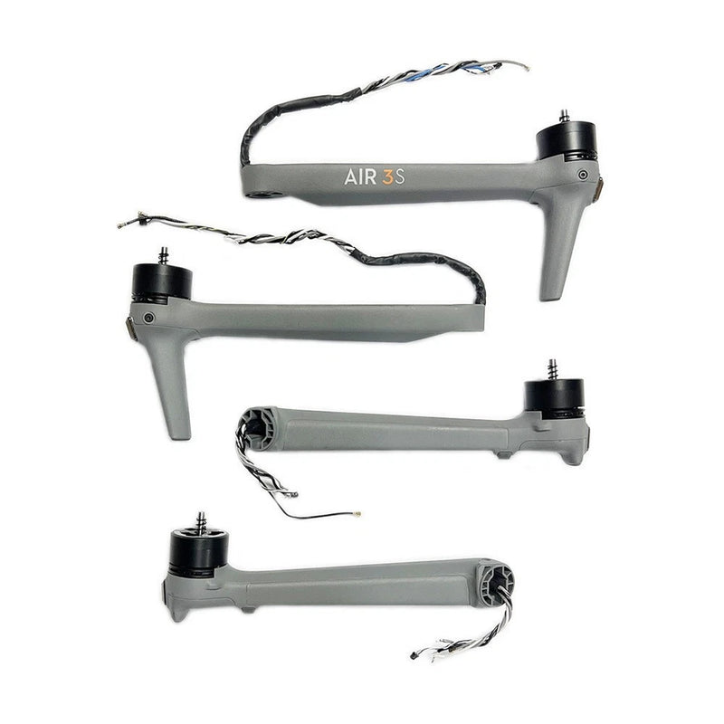 DJI Air 3S motor arm repair parts set, grey arms with motors and wiring