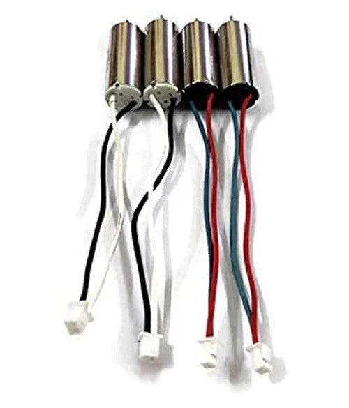 Set of 4 RC quadcopter micro motors with wired leads, 8x20mm cans