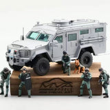 Mini Visuai Art 1:64 Bearcat Armored Car Diecast Model Collection with Figures