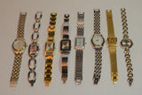 Women’s quartz wrist watches with gold-tone and silver-tone metal link bands