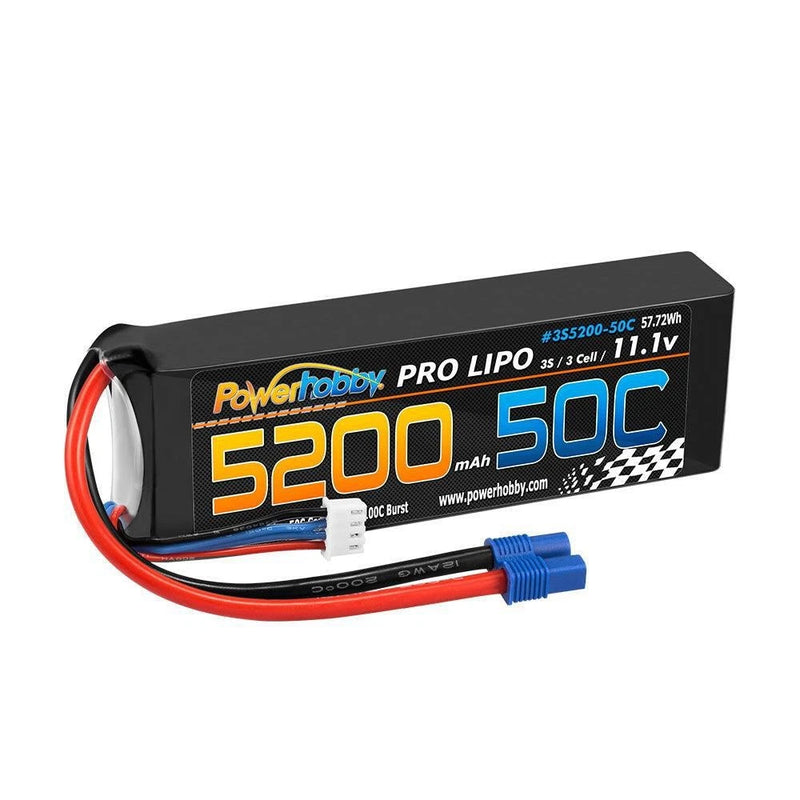 5200mAh 3S 11.1V 50C LiPo Battery EC3 Connector Powerhobby PHB3S520050CEC3 Battery