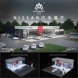 Diorama 1/64 Scale Car Showroom Model LED Lighting Die-cast Garage Scene Display