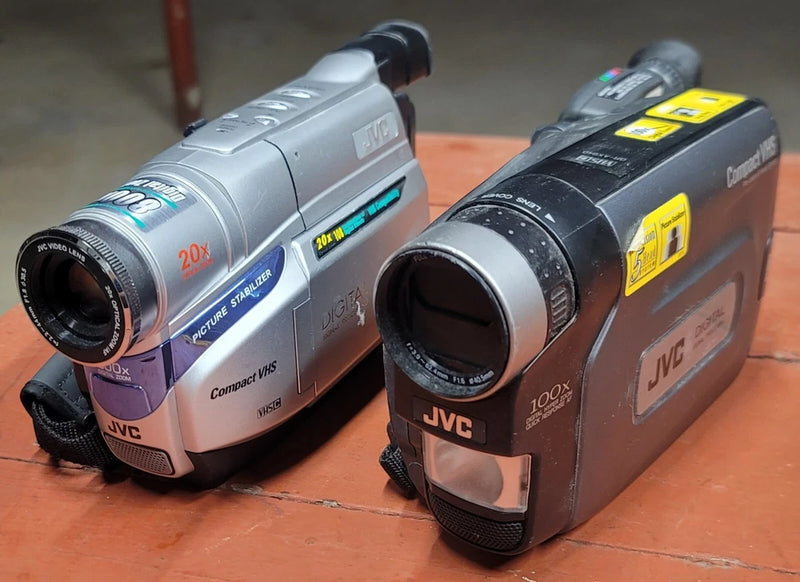 Lot Of 2 Camcorders JVC Untested Home Video Tape Mini DV - Accessories - More
