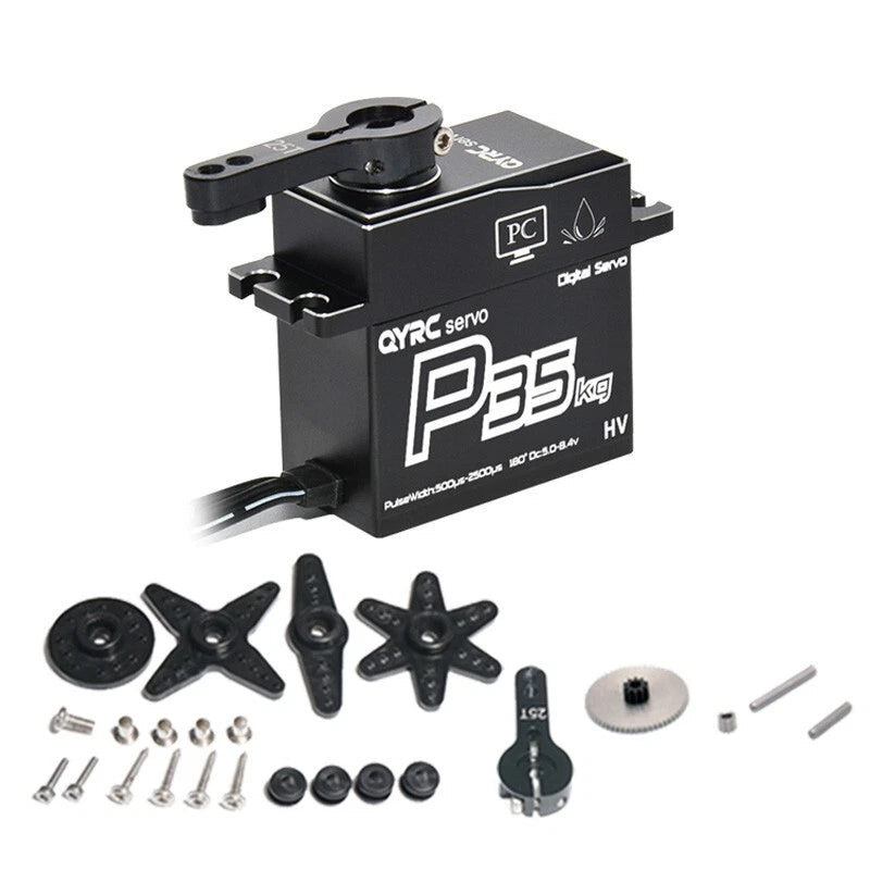 35kg HV High Torque QYP35 Full Metal Gear Digital Servo for 1/10 RC Car Hobby