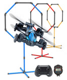 Galvanox Racing RC Drone with Obstacle Course Kit, Blue, Black, Red, Yellow