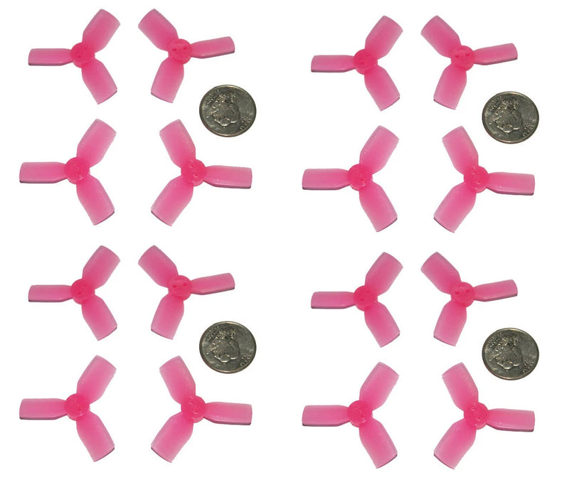 Light pink 3-blade propellers, bullnose style, for RC