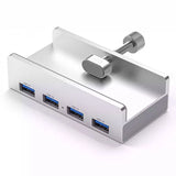 4 Port USB 3.0 Hub Clamp with 1.2m USB Data Cable For Desktop, PC, Table Edge