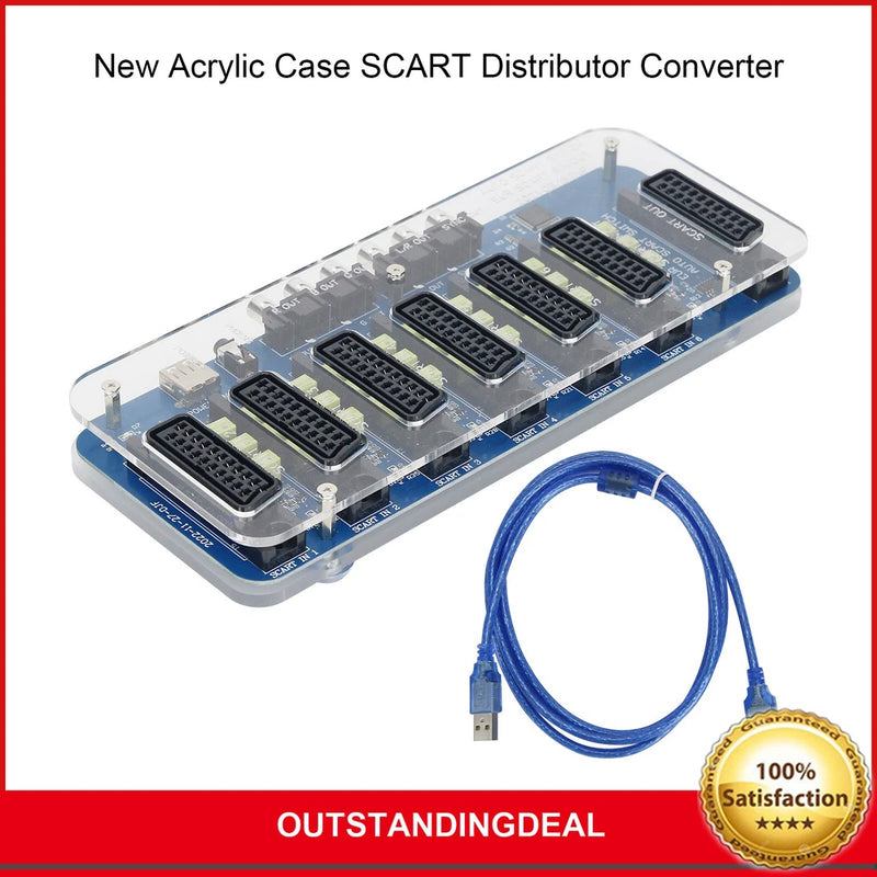 SCART Distributor Converter Video 6 Input 1 Output Automatic EUR Divider ot25