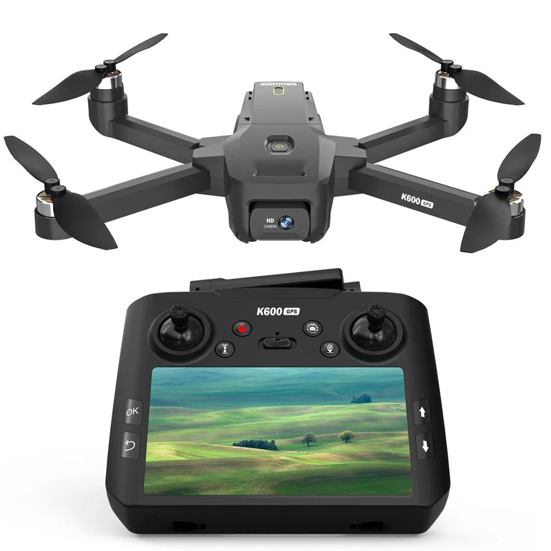 GPS drone with controller and LCD screen