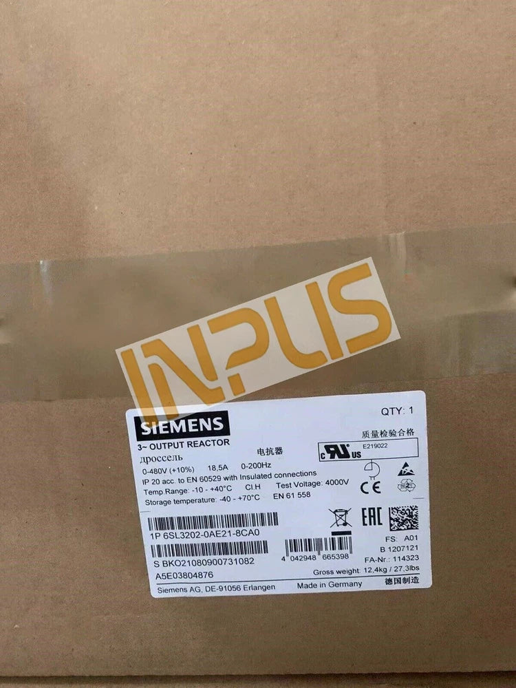 6SL3202-0AE21-8CA0 New Siemens OUTPUT REACTOR 6SL3202-0AE21-8CA0 IPCS