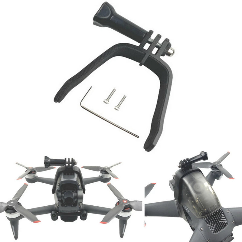 Black camera expansion bracket mount with two screws
