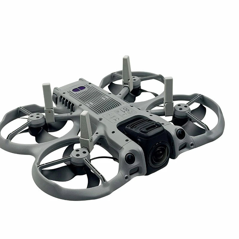 Grey drone landing gear protector accessory with four prop guard arms