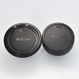 Nikon F Mount Rear Lens Cap + Body Cap Set for AF AF-S AI AIS Nikkor SLR DSLR